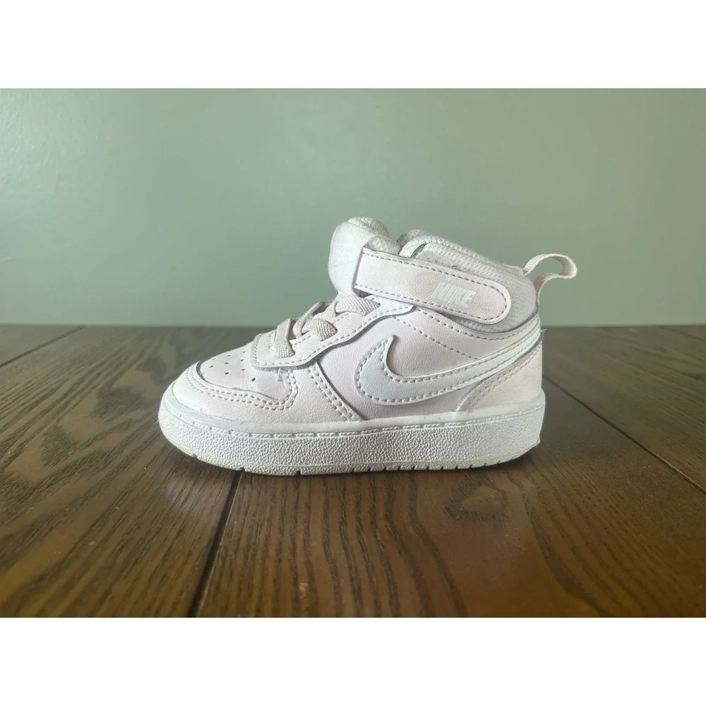 Nike Court Borough Mid 2 Sneakers CD7784-601 Toddler 6C Light Pink All Day Play